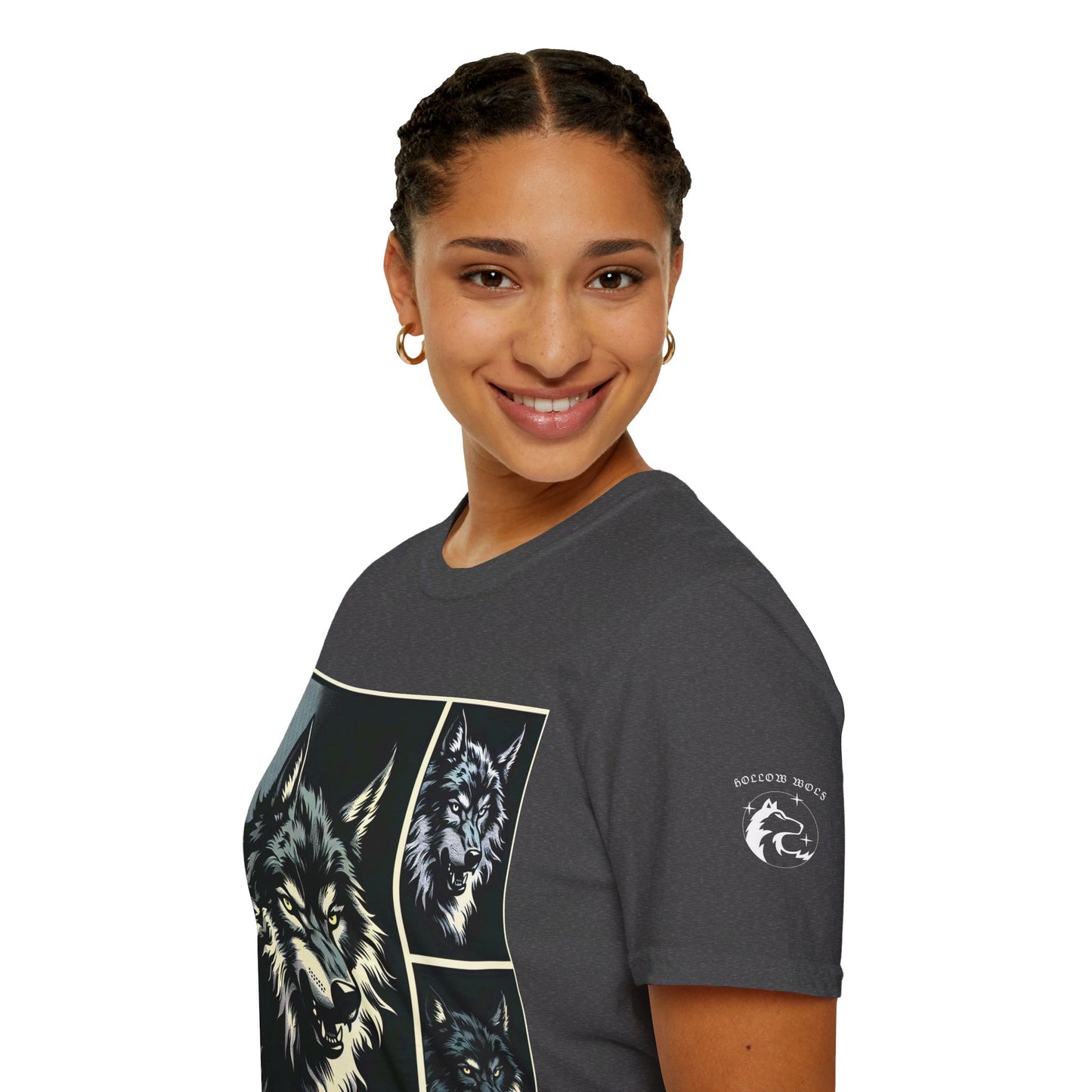 Wolf Print Unisex Softstyle T-Shirt