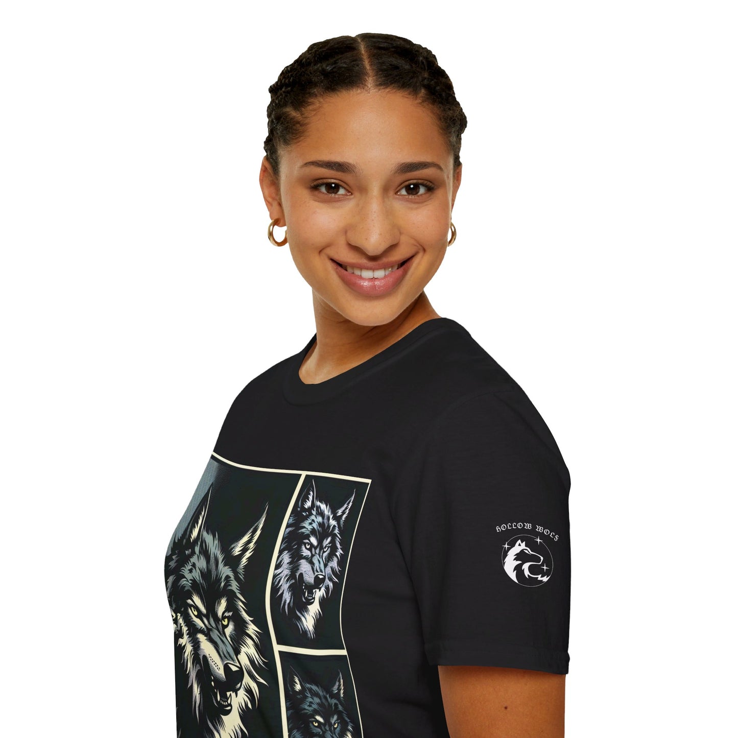 Wolf Print Unisex Softstyle T-Shirt