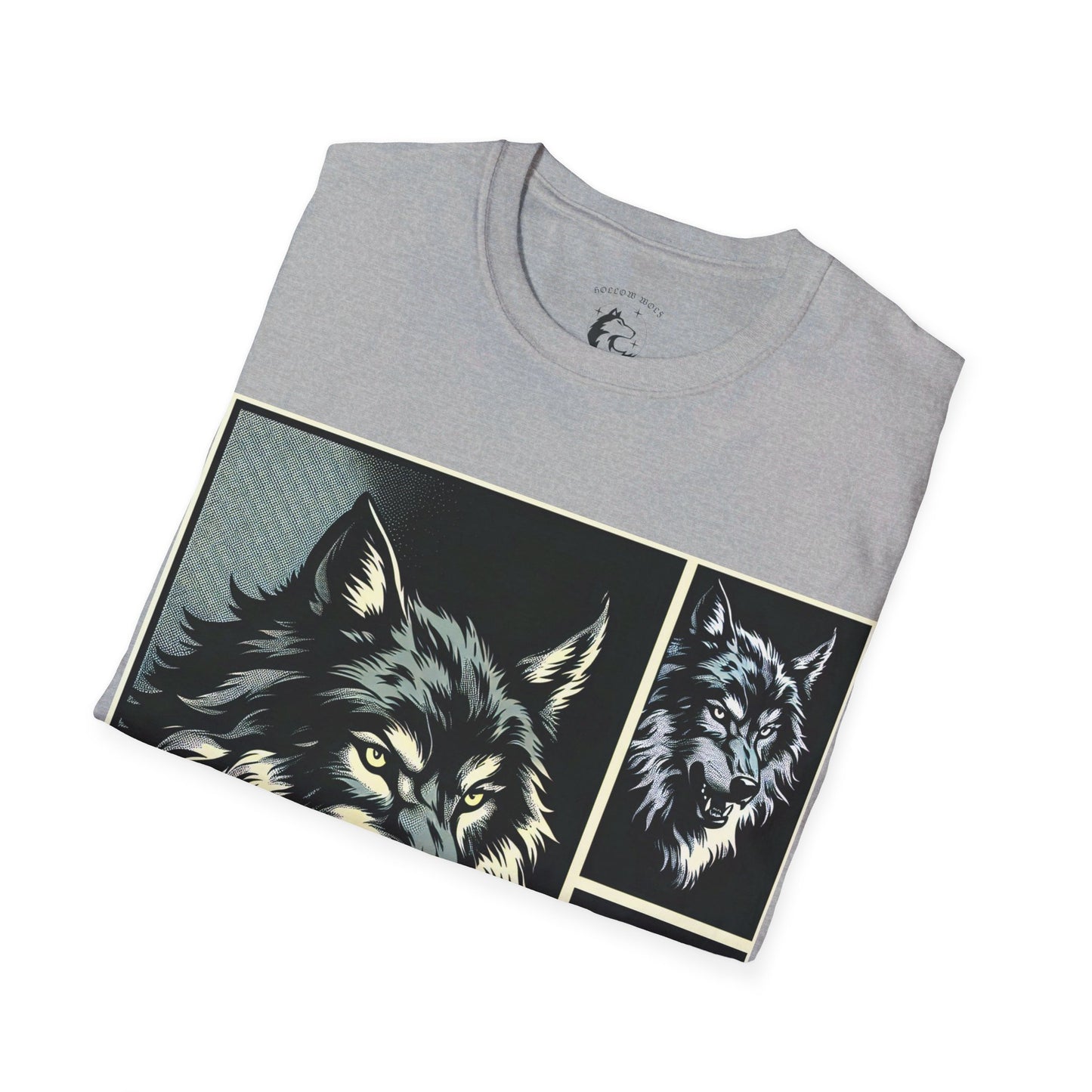 Wolf Print Unisex Softstyle T-Shirt