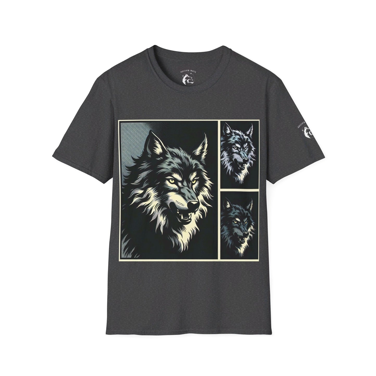 Wolf Print Unisex Softstyle T-Shirt