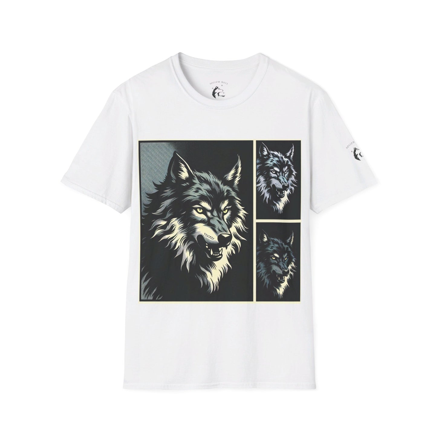 Wolf Print Unisex Softstyle T-Shirt