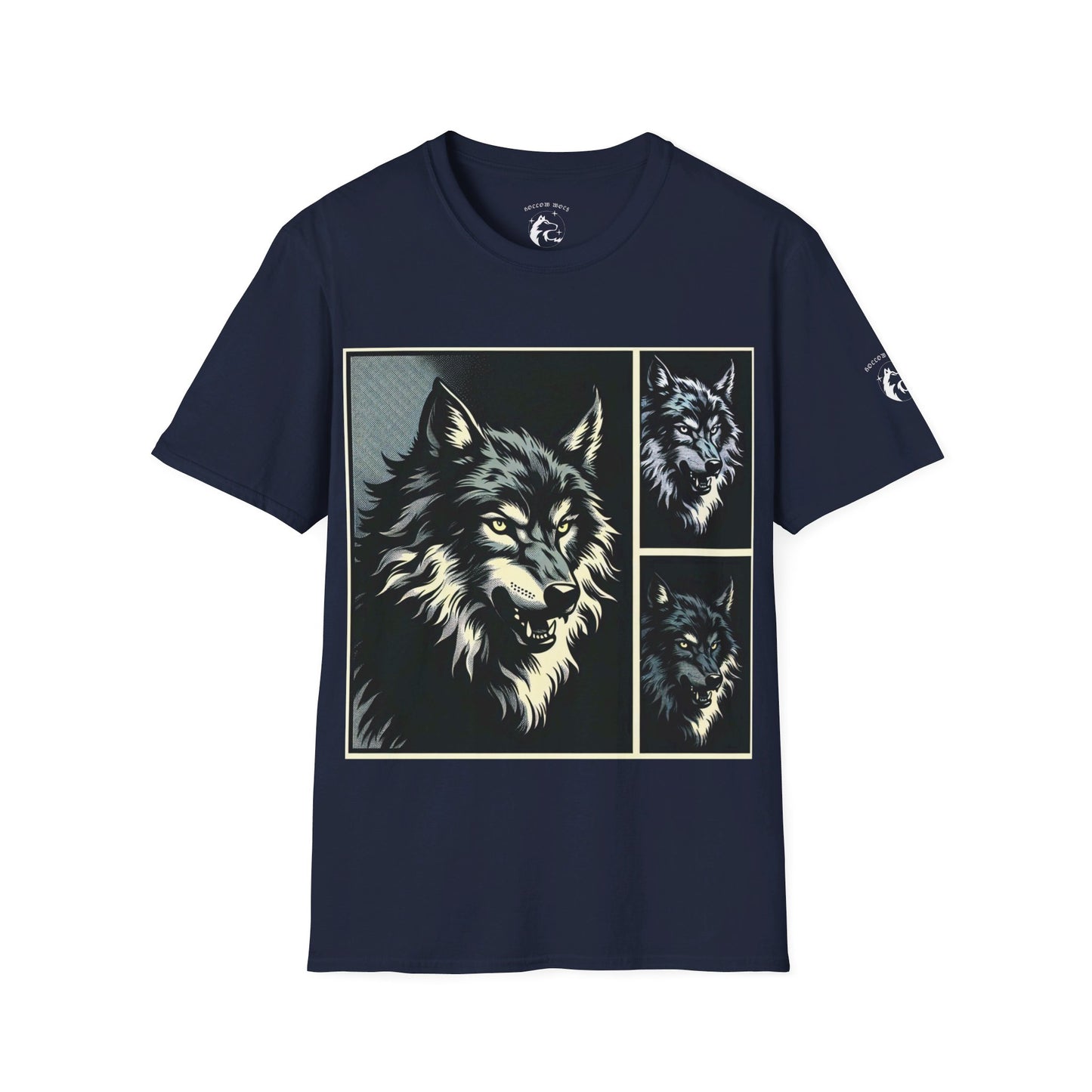 Wolf Print Unisex Softstyle T-Shirt