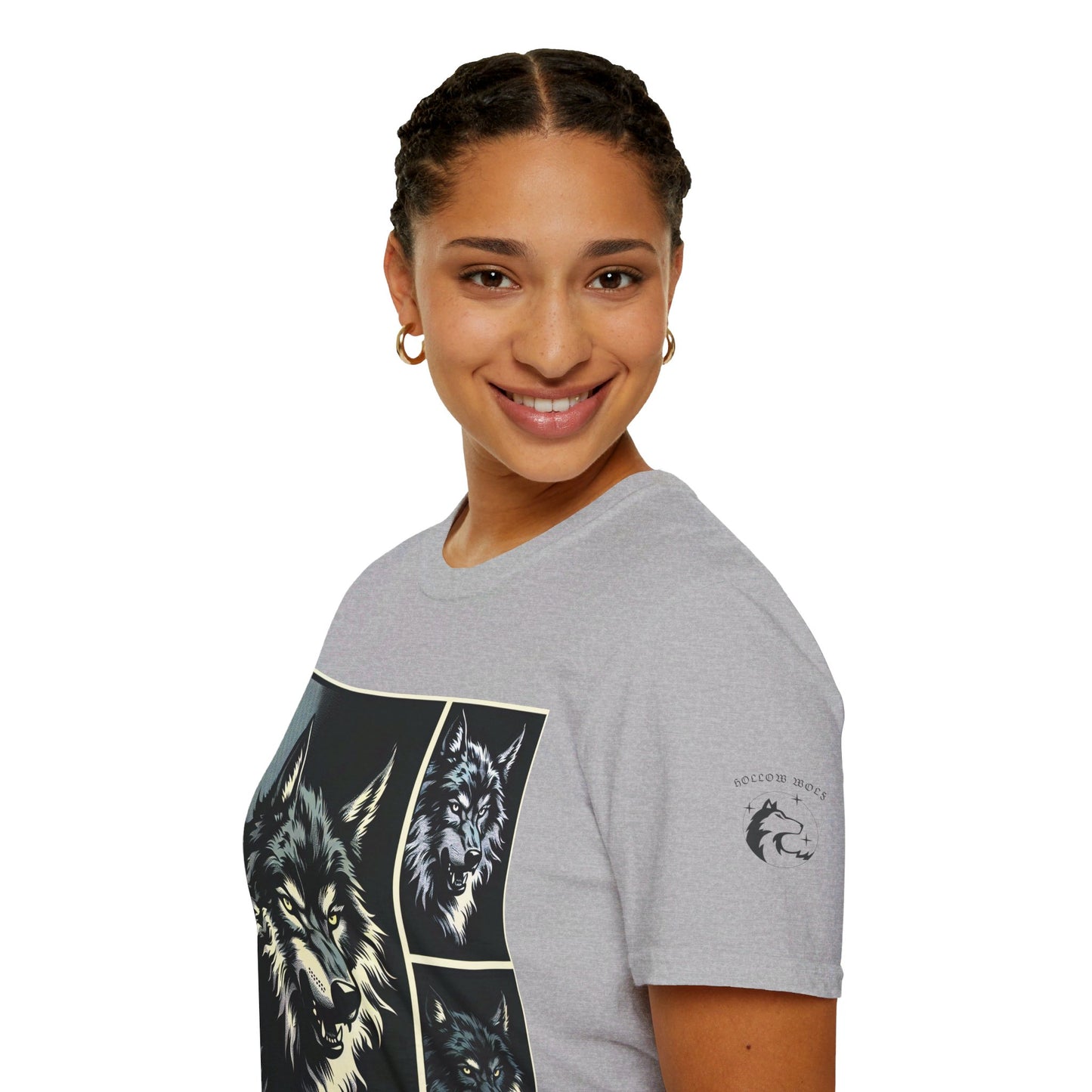 Wolf Print Unisex Softstyle T-Shirt