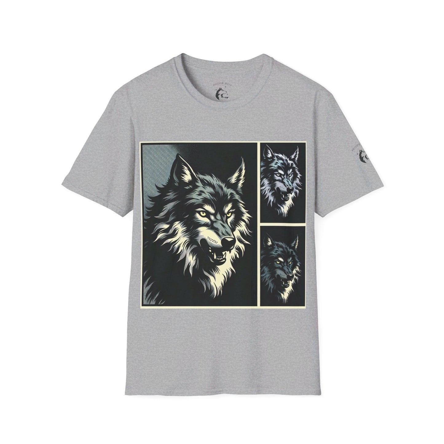 Wolf Print Unisex Softstyle T-Shirt
