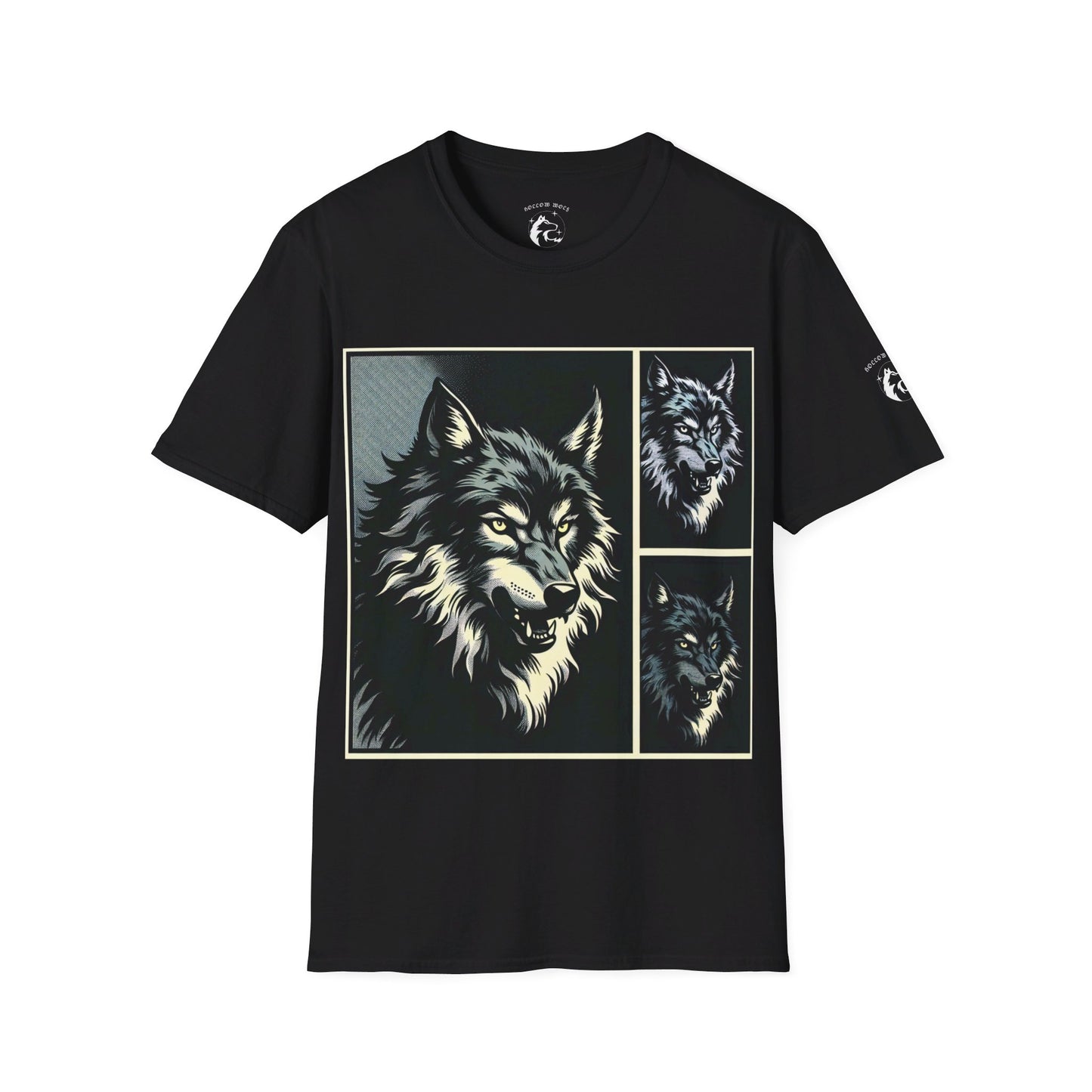 Wolf Print Unisex Softstyle T-Shirt